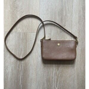 Lauren Ralph Lauren Brown 100% Leather Small Crossbody Gold Hardware